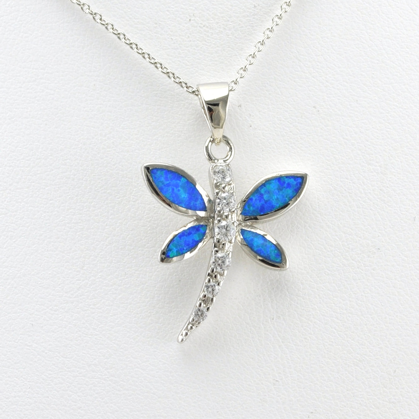 Blue Topaz and Lab-Created White Sapphire Dragonfly Pendant in Sterling  Silver with 14K Gold Plate | Peoples Jewellers