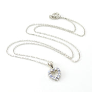 Sterling Silver Tanzanite Heart Necklace