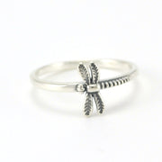 Sterling Silver Sideways Dragonfly Ring