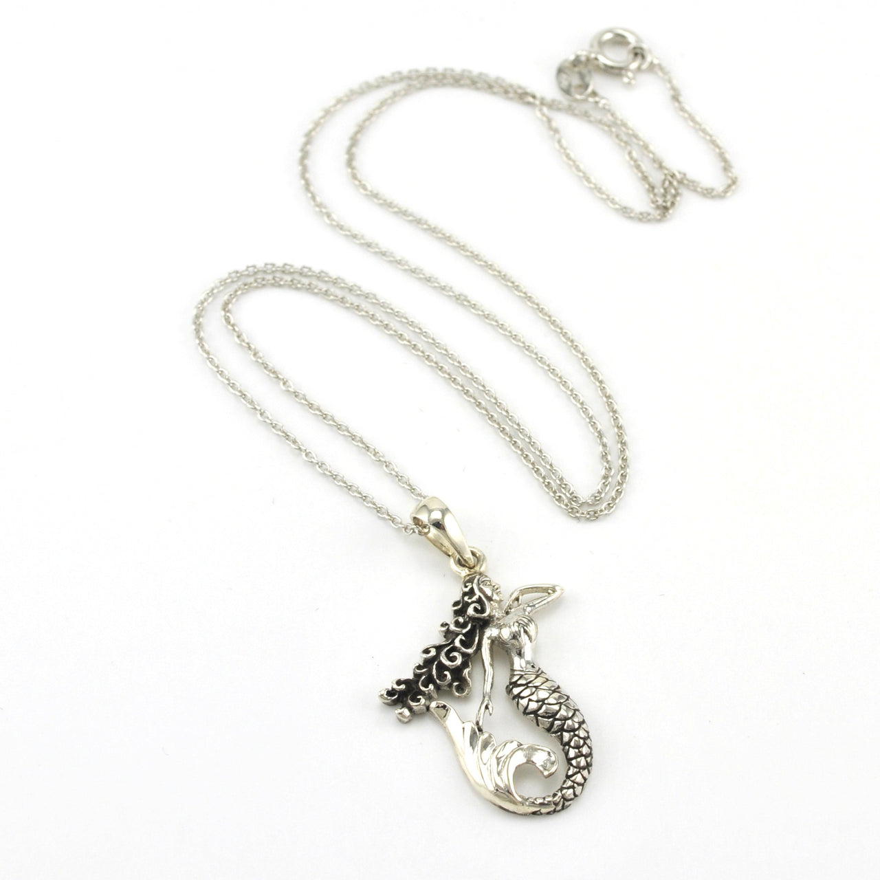 Sterling Silver Mermaid Goddess Necklace