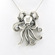 Alt View Sterling Silver Octopus 18 Inch Necklace