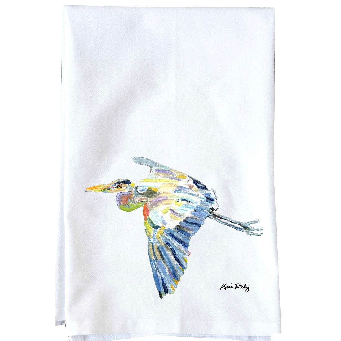 Lil Flying Heron Tea Towel