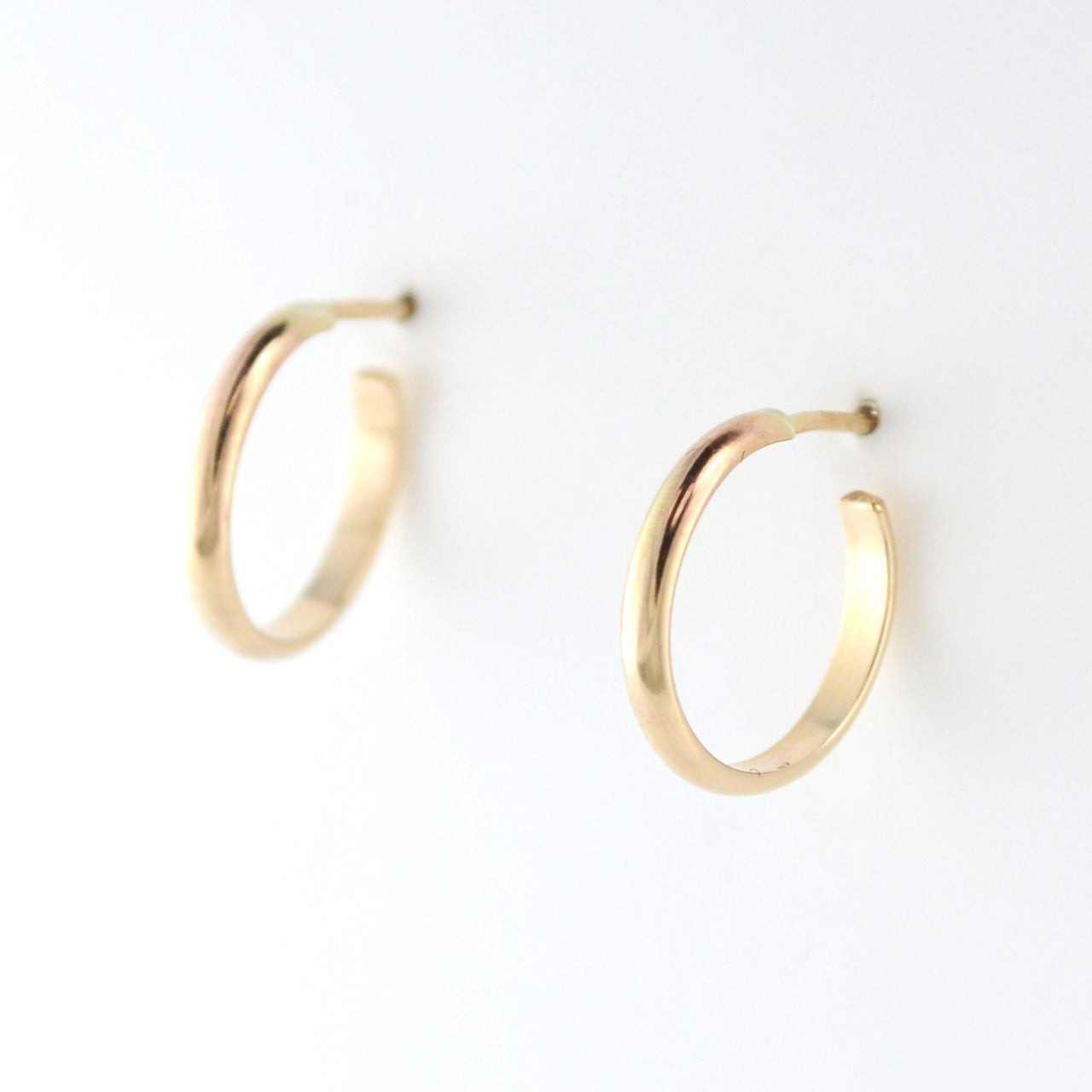 Side View Gold Fill 2x12mm Post Hoop