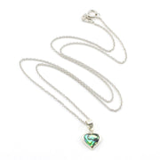 Sterling Silver Abalone Heart Necklace