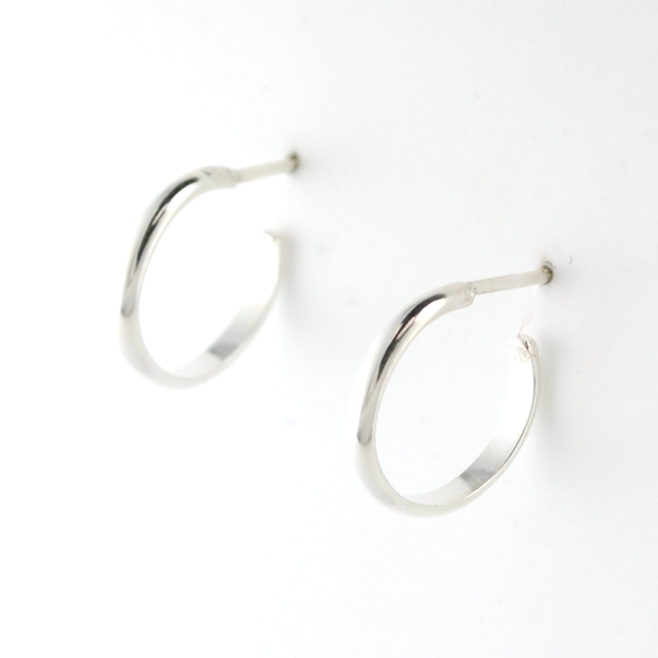 Alt View Sterling Silver 2x12mm Post Hoop