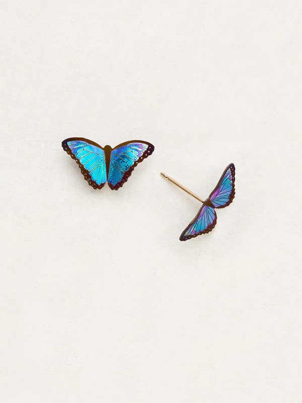 Blue Radiance Petit Bella Butterfly Post Earring