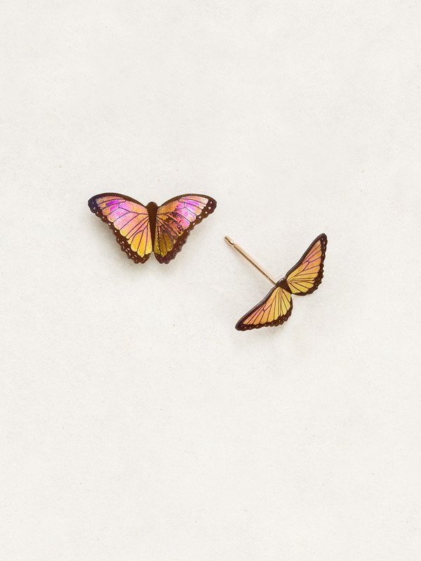 Living Coral Petit Bella Butterfly Post Earring