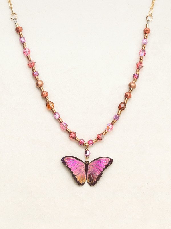 Living Coral Bella Butterfly Beaded NecklaceLiving Coral Bella Butterfly Beaded Necklace