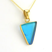 Alt View Alchemía Recycled Glass Turquoise Pendant