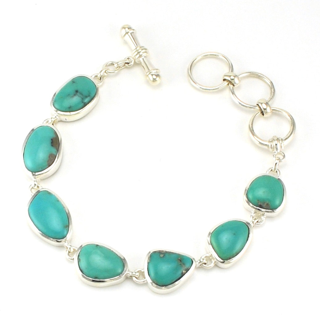 Sterling Silver Turquoise Toggle Bracelet