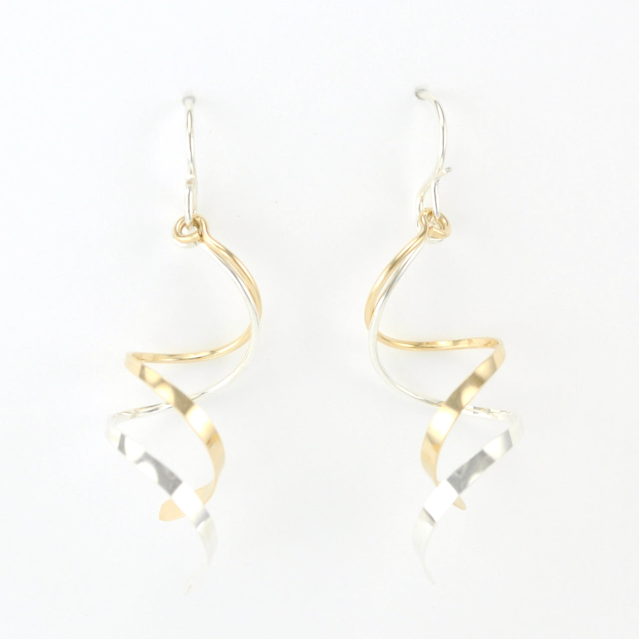 Sterling Silver Gold Fill Curl French Wire Earrings