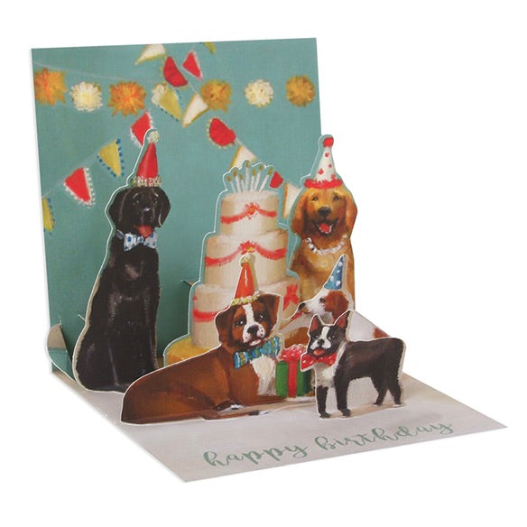 Dogs and Cake Treasures Greeting Card