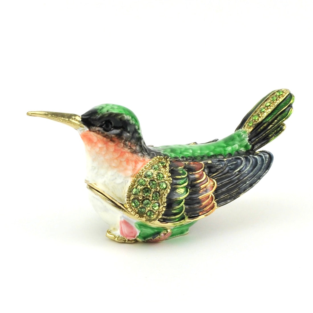 Hummingbird Enamel Box