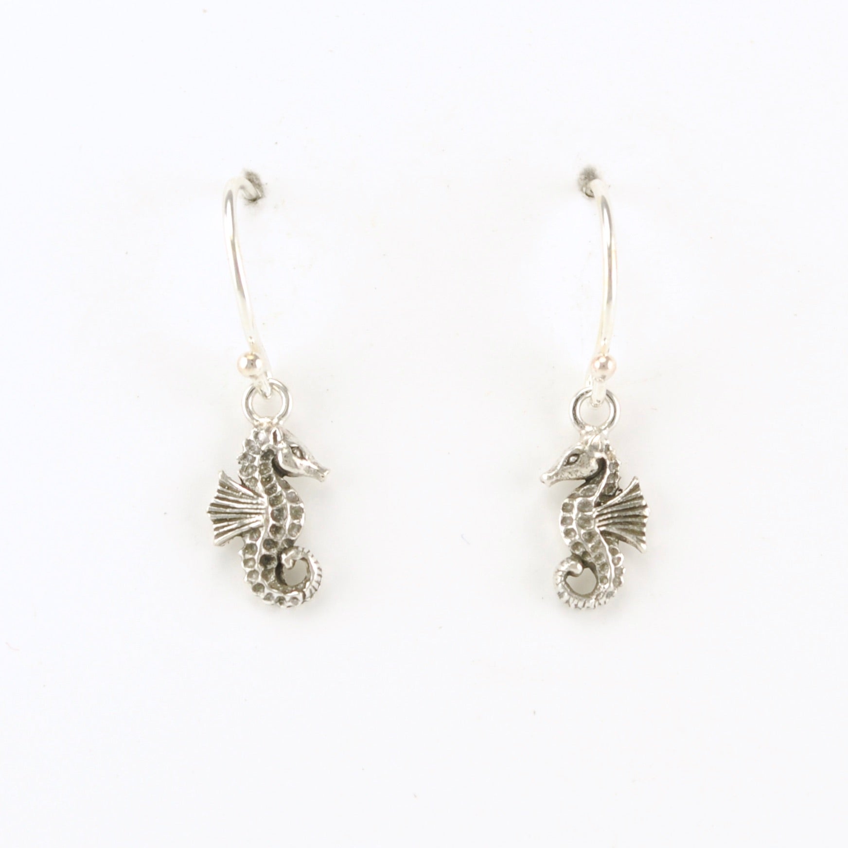 Sterling Silver Seahorse Dangle Earrings