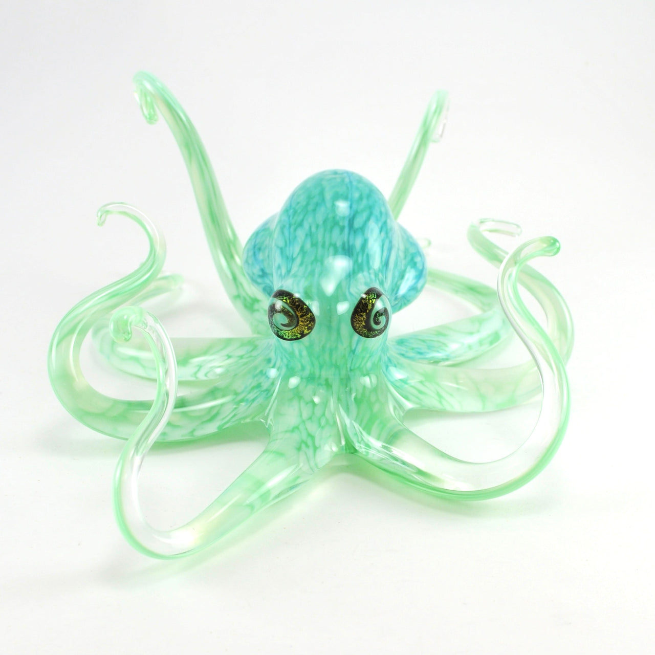 Small Aqua Glass Octopus