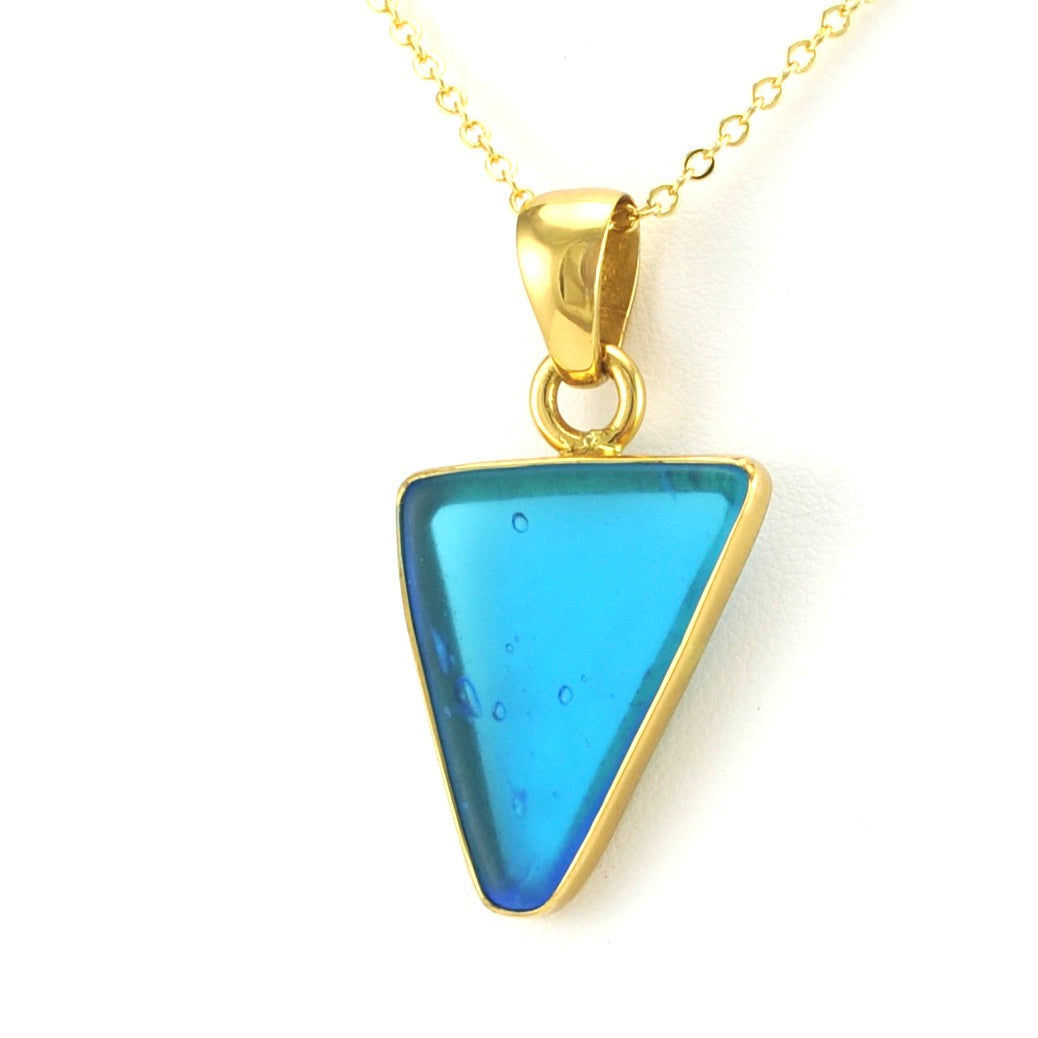 Alchemía Recycled Glass Turquoise Pendant
