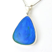 Sterling Silver Peruvian Blue Opal 32.6ct Pendant