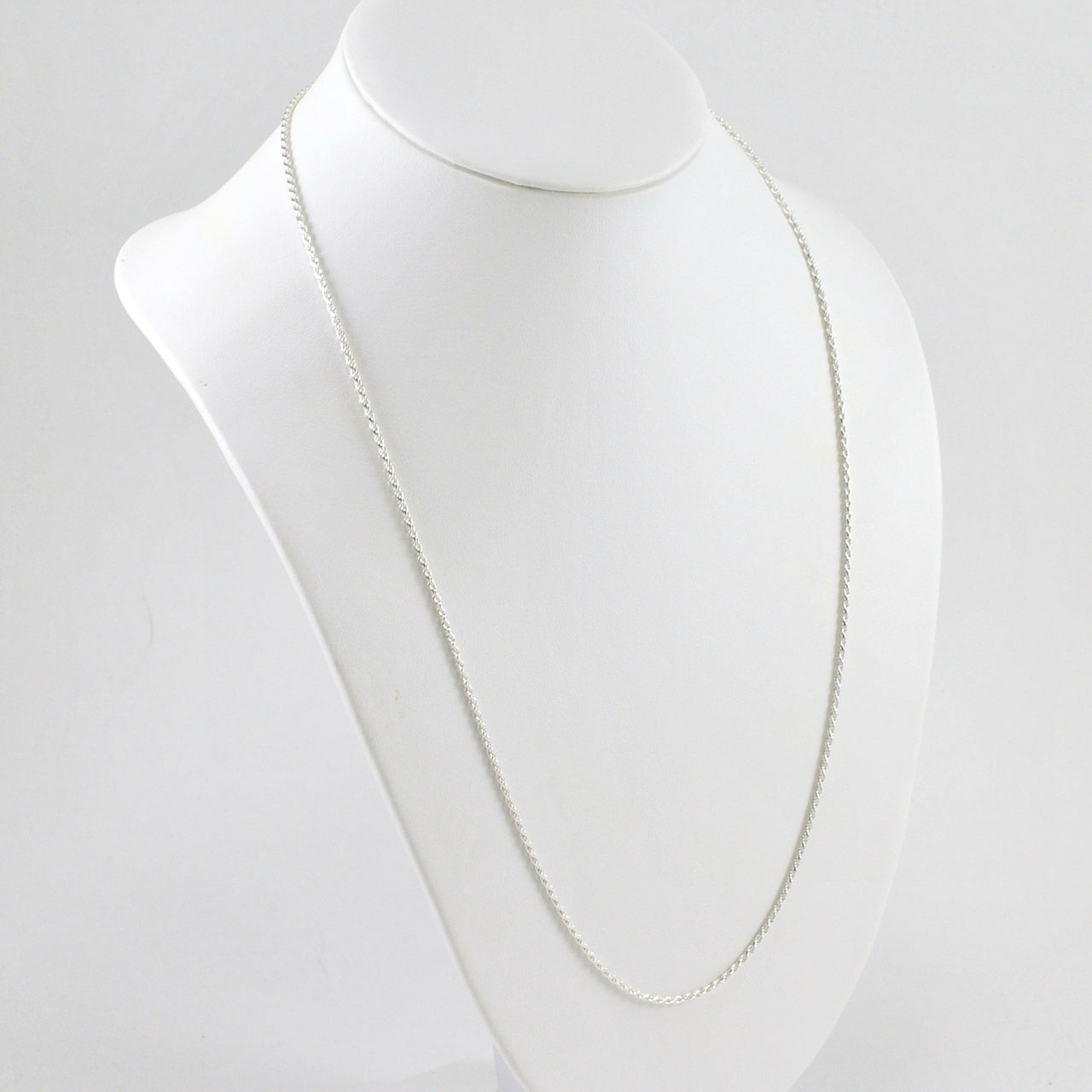 Side View Sterling Silver 24 Inch Rope 035 Chain