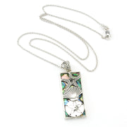 Alt View Sterling Silver Abalone Shells Necklace