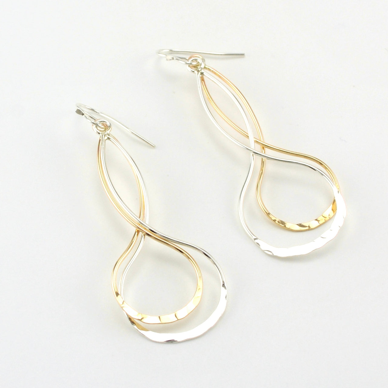 Sterling Silver Gold Fill Double Drop Earrings