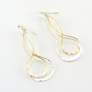Sterling Silver Gold Fill Double Drop Earrings