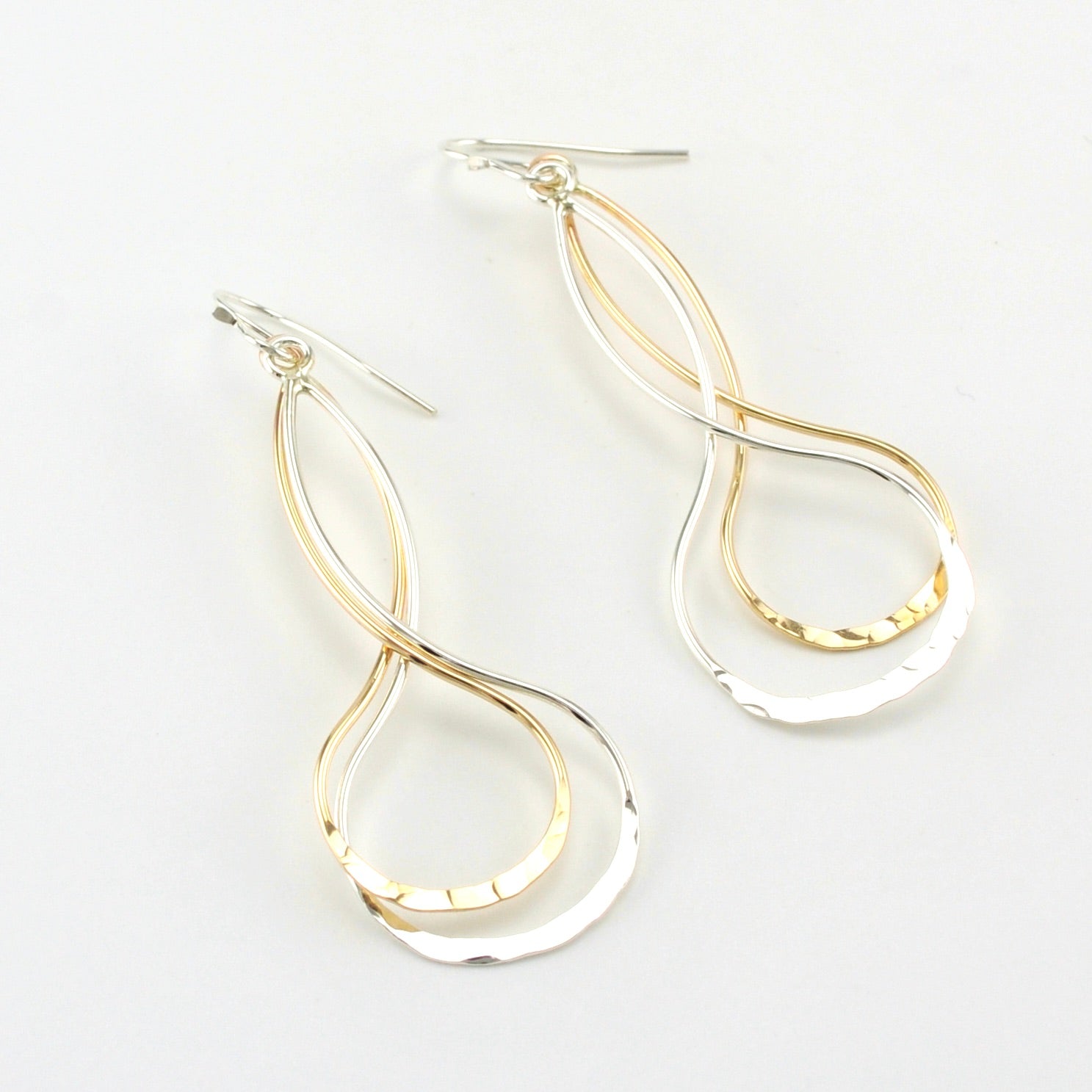 Sterling Silver Gold Fill Double Drop Earrings