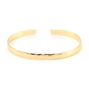 Gold Fill Hammered 4mm Cuff Bracelet