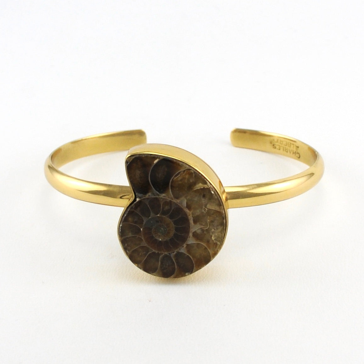 Alt View Alchemía Fossil Ammonite Cuff Bracelet