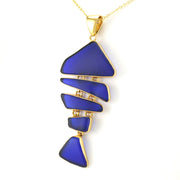 Alchemía Recycled Glass Cobalt Large Fish Pendant
