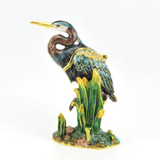 Alt View Blue Heron Enamel Box