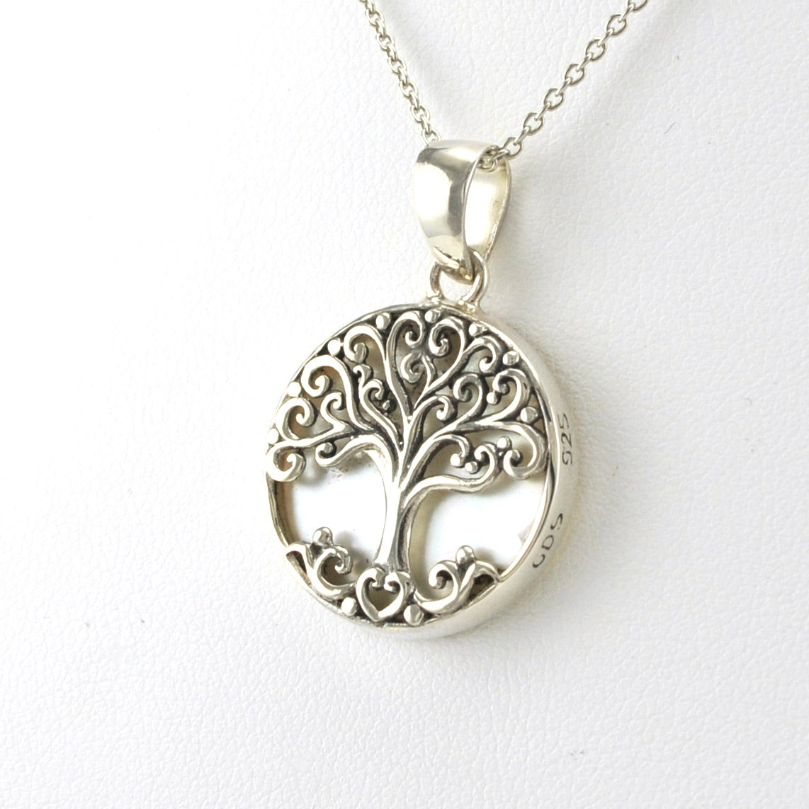 STERLING SILVER/MOTHER OF deals PEARL TREE OF LIFE PENDANT