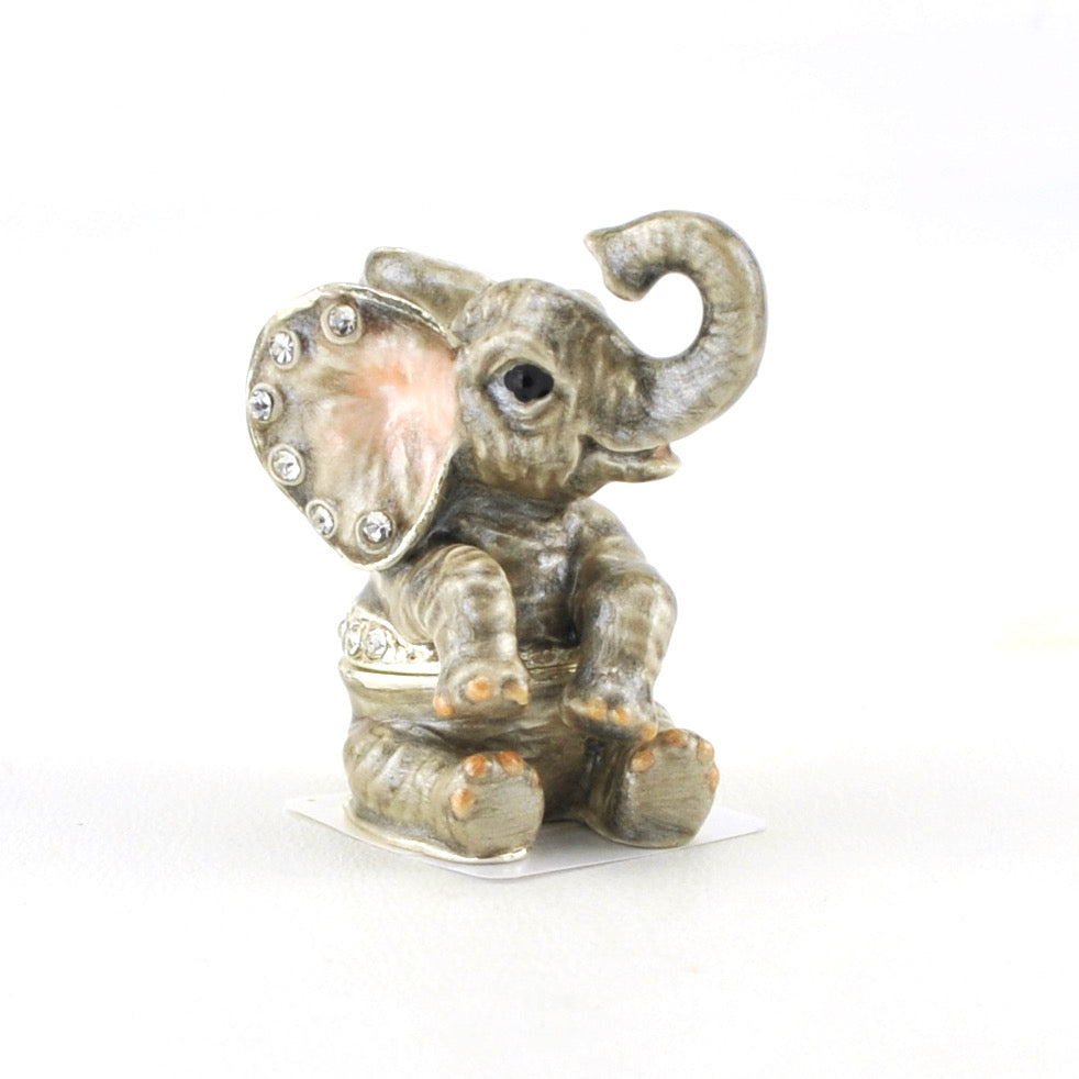 Elephant Enamel Miniature Box