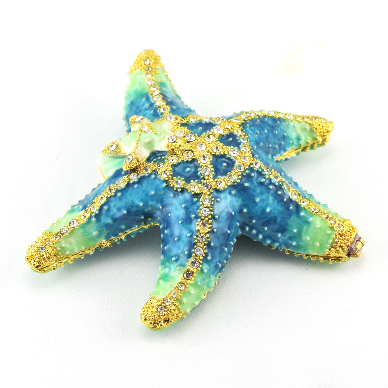 Starfish Enamel Box with Necklace