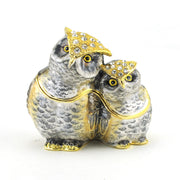 Owls Enamel Crystal Box