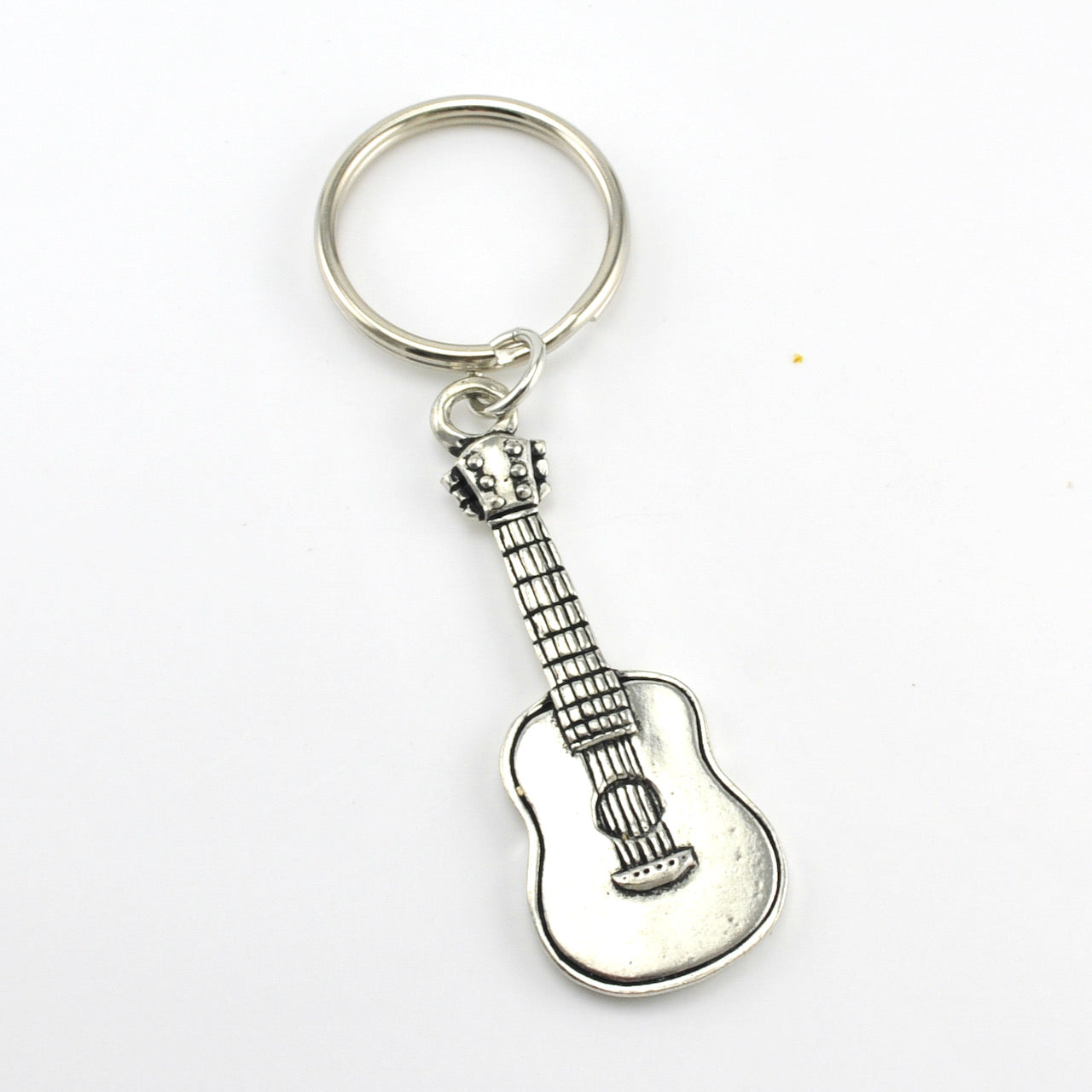 Handcrafted Pewter Guitar Key Chain