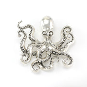 Alt View Sterling Silver Octopus Large Pendant