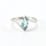 Sterling Silver Sky Blue Topaz Marquise Ring 