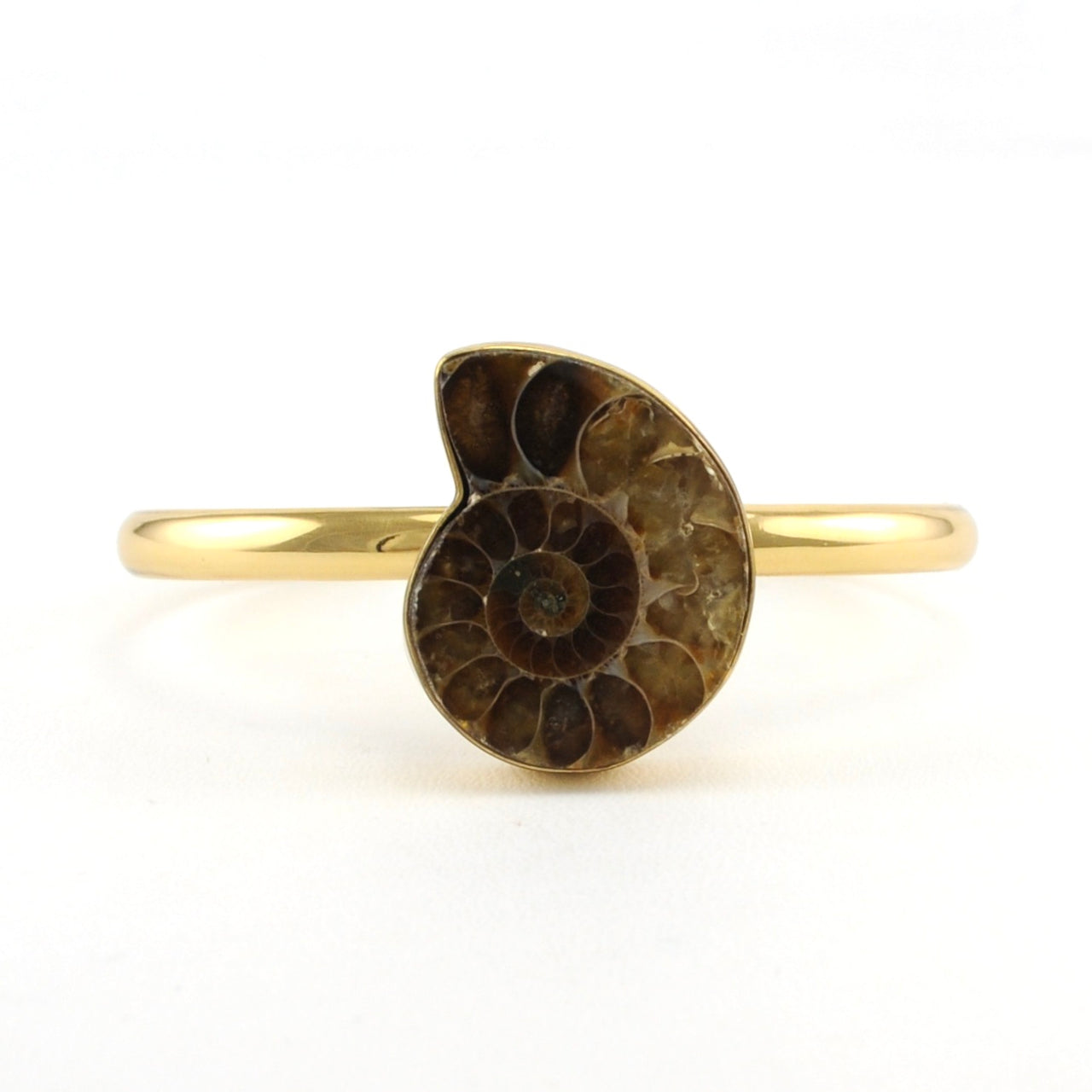 Alchemía Fossil Ammonite Cuff Bracelet