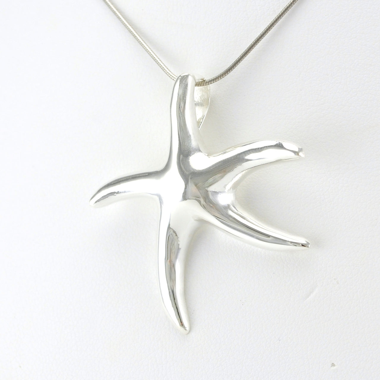 Sterling Silver Large Starfish Pendant