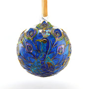 Peacock Cloisonné Glass Ball Ornament