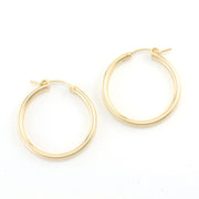 Gold Fill 2x28mm Hinged Hoop Earring