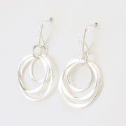 Sterling Silver Triple Circle Earrings