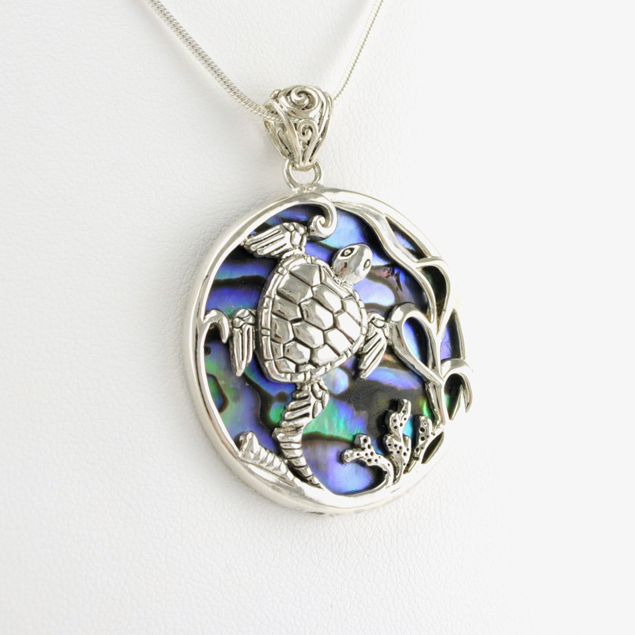 Abalone on sale turtle necklace