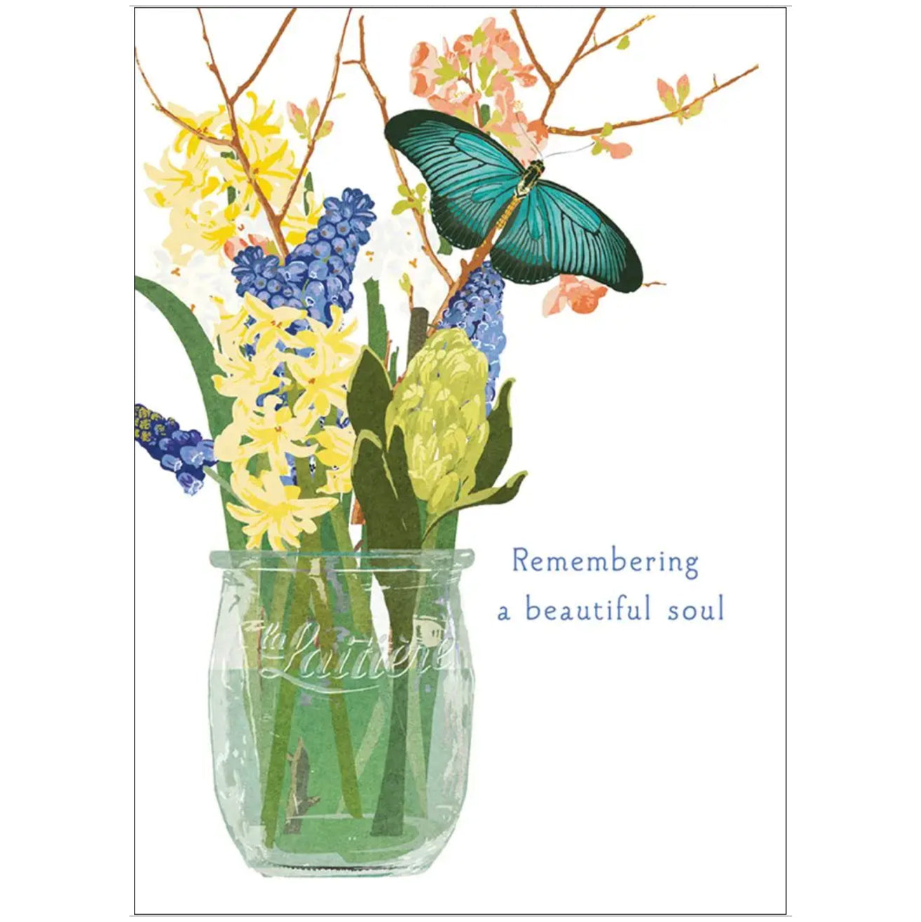 Butterfly Flowers Sympathy Card
