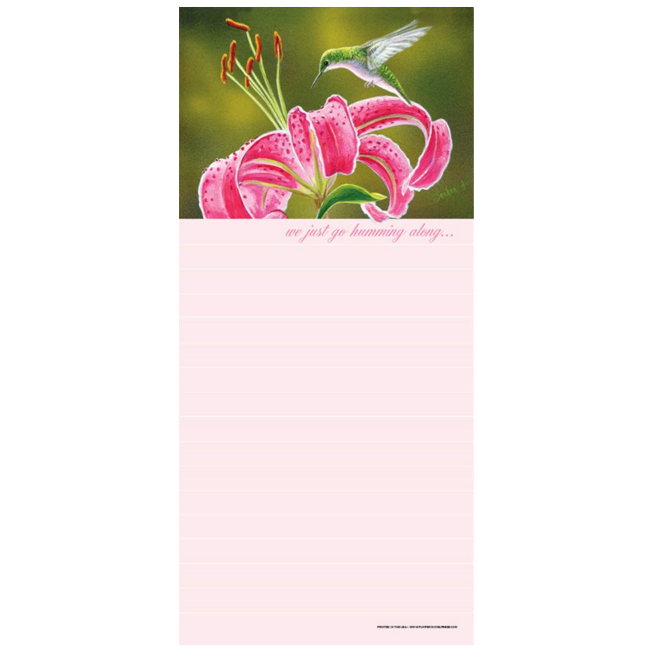 Lily Lover Note Pad