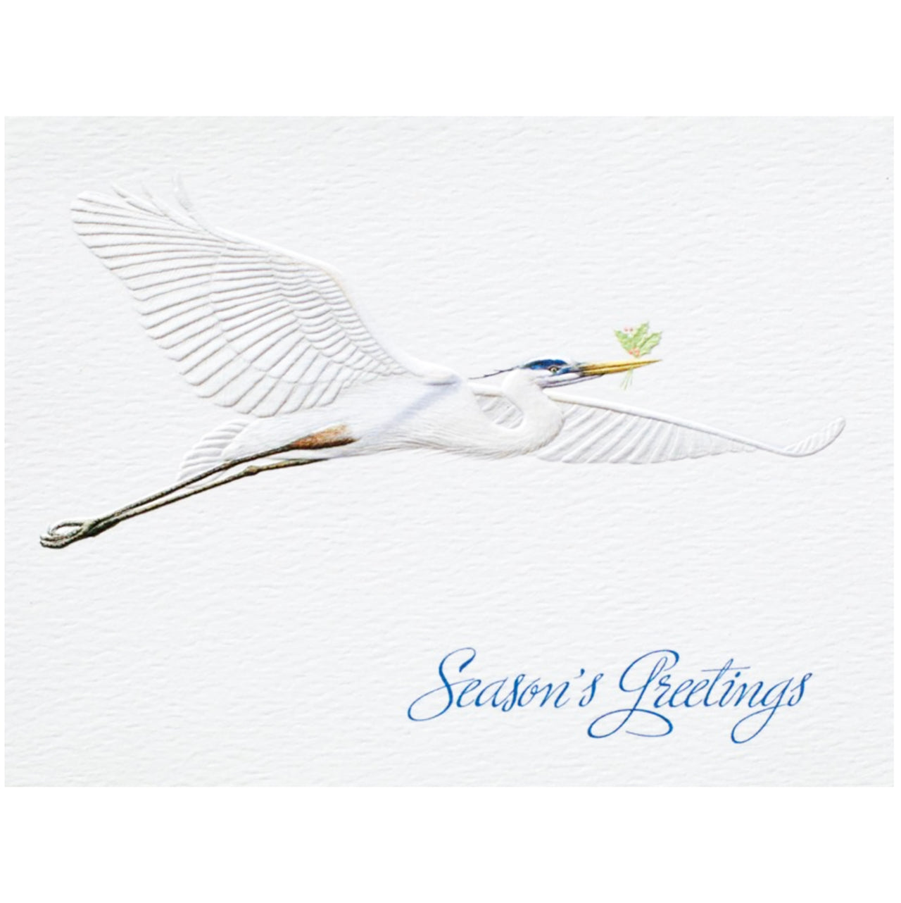 Blue Heron Holly Holiday Card Set