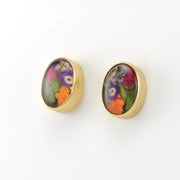 Alchemía Multi Flower Oval Post Earrings