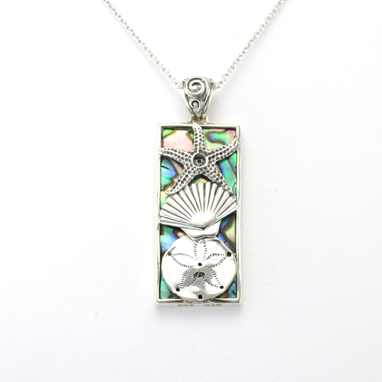Silver Abalone Shells Necklace
