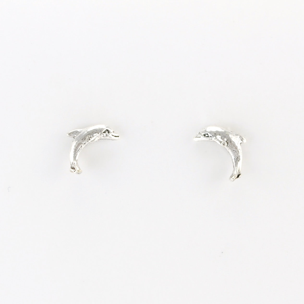 Silver Dolphin Post Earrings