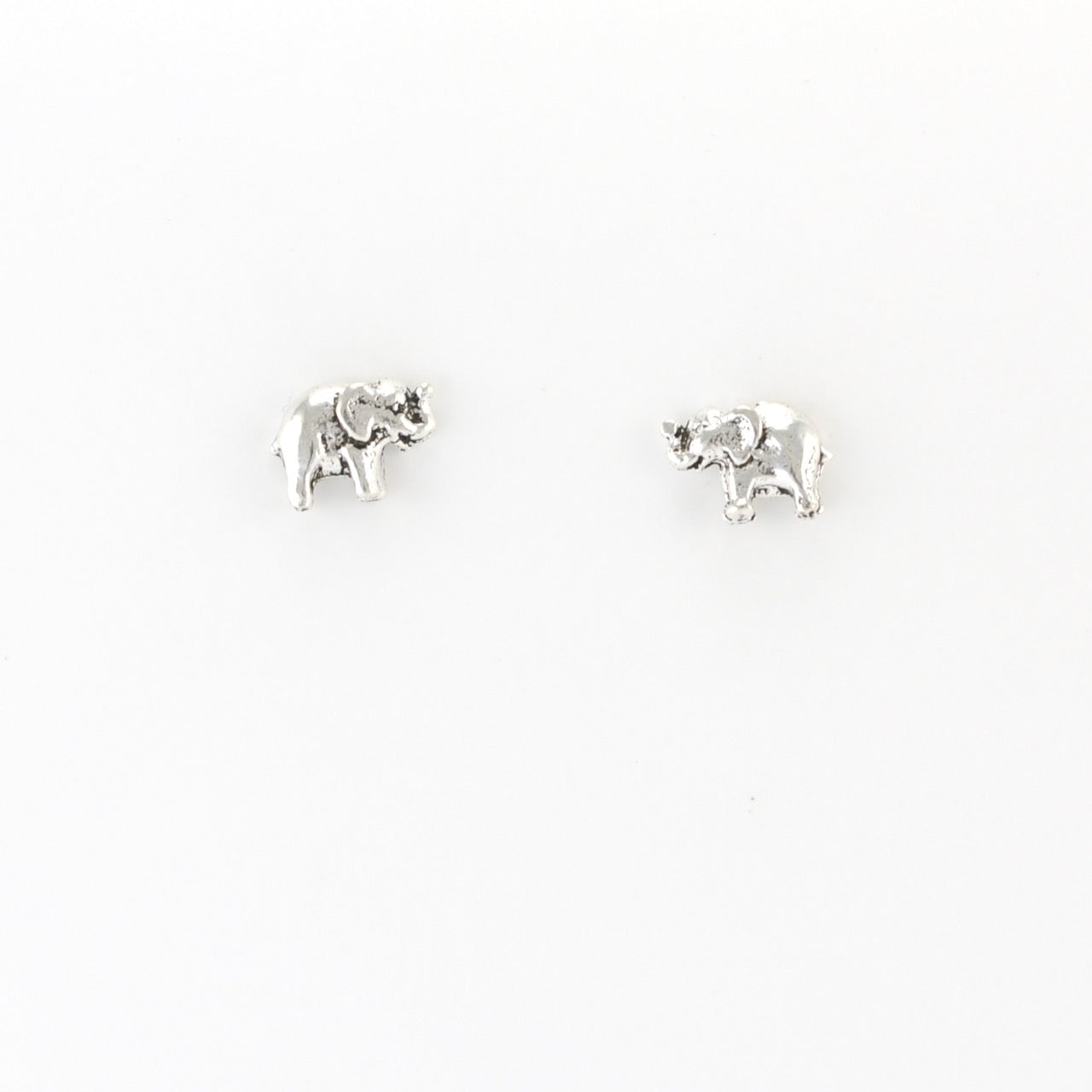 Silver Elephant Post Earrings